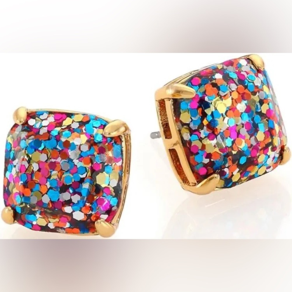 Kate Spade Confetti small square studs